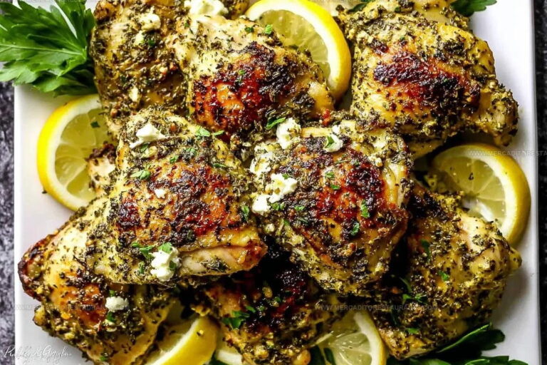 Oven Baked Greek Chicken Thighs Recipe