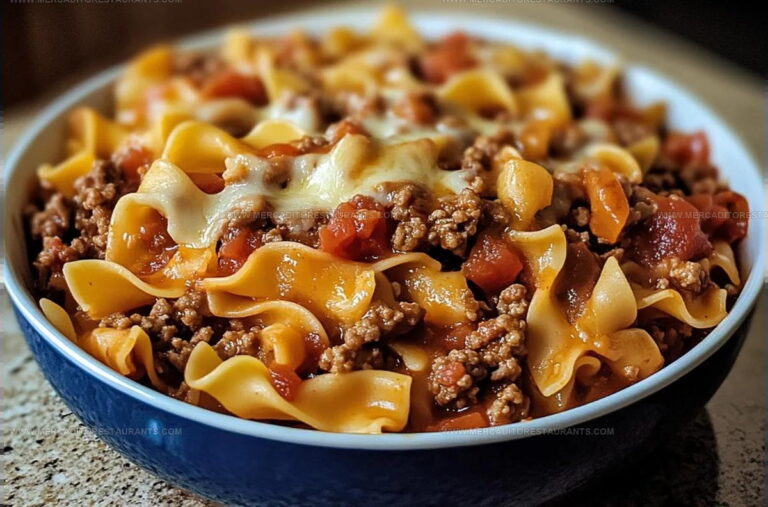 Cheesy Ground Beef Noodle Bake Recipe