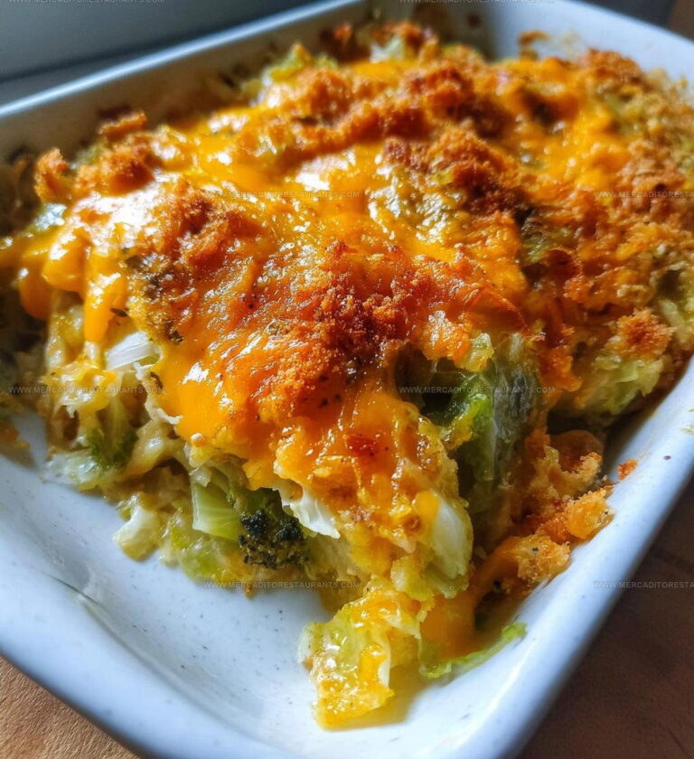 Old-Fashioned Cheesy Cabbage Casserole Recipe