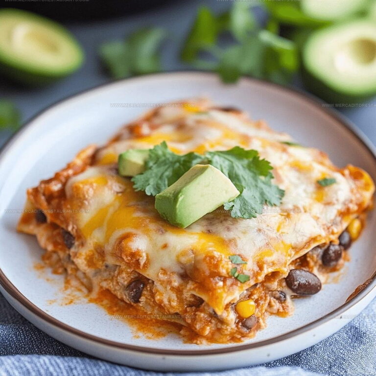 Vegetarian Bean Cheese Enchilada Casserole Recipe