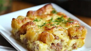 Hearty Tater Tot Sausage Breakfast Casserole Recipe