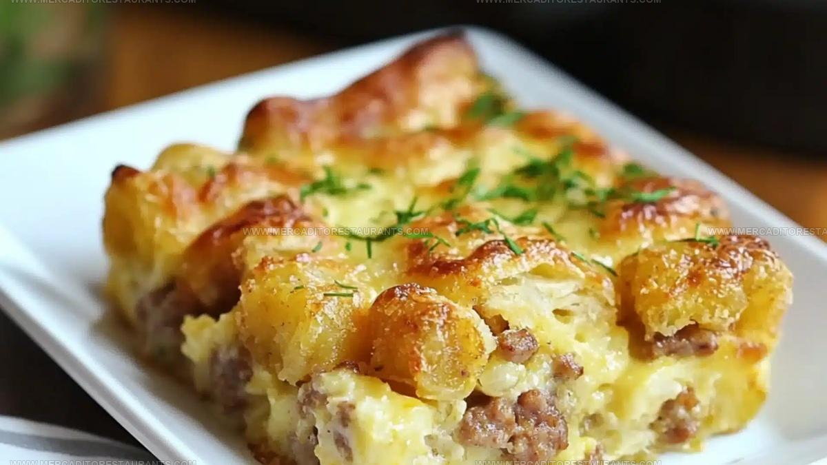 Hearty Tater Tot Sausage Breakfast Casserole Recipe