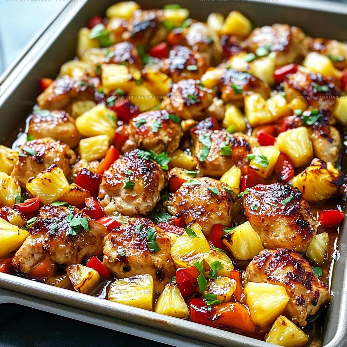 Simple Sheet Pan Hawaiian Chicken with Pineapple Recipe