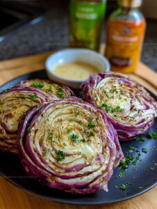 Crispy Edge Oven Garlic Cabbage Steaks Recipe
