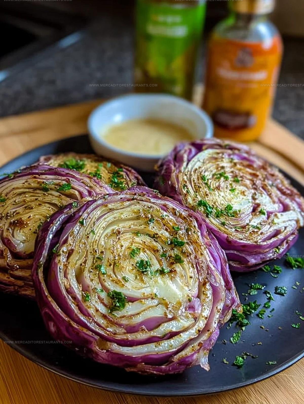 Crispy Edge Oven Garlic Cabbage Steaks Recipe