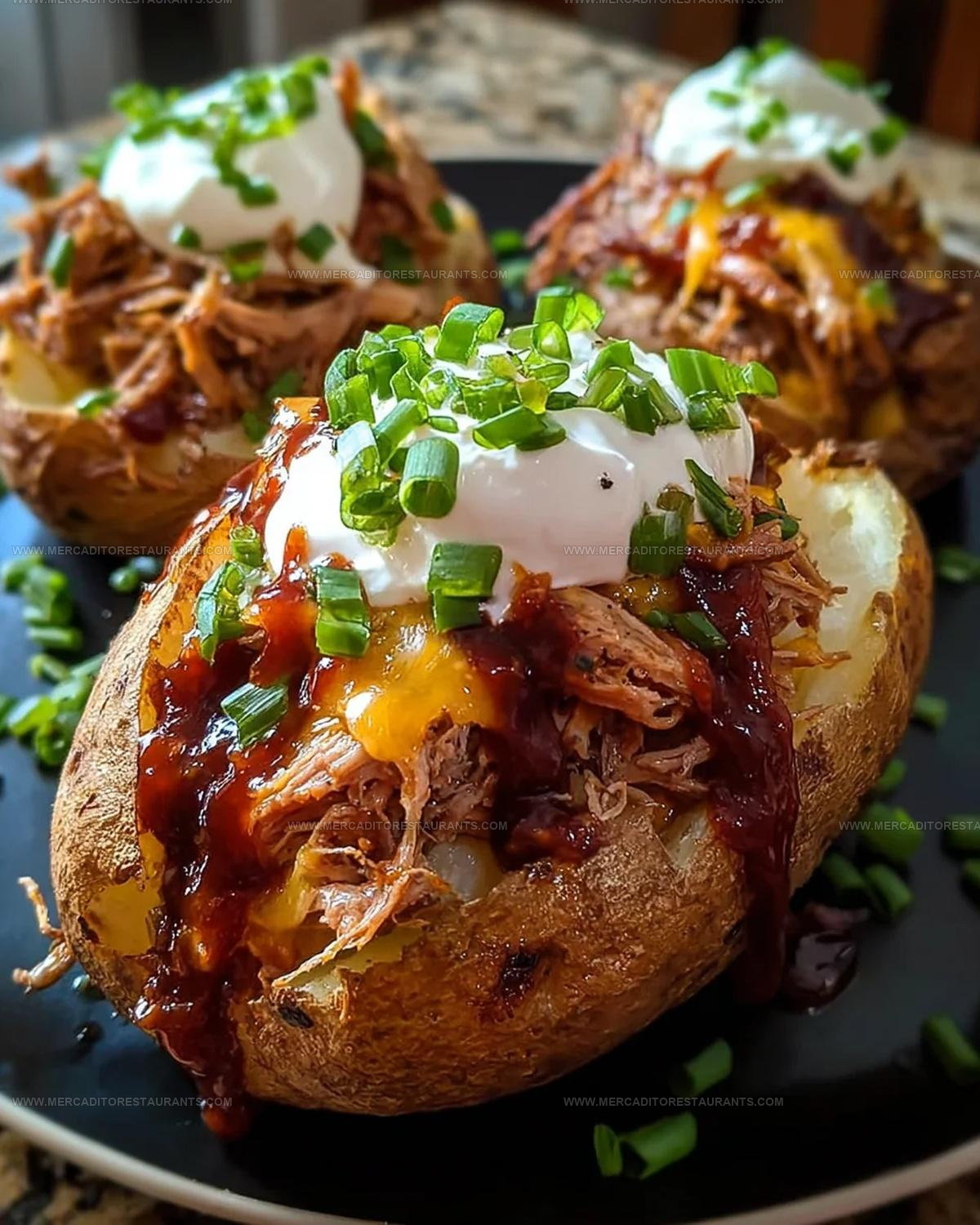 BBQ-Stuffed Loaded Baked Potato Pulled Pork Recipe