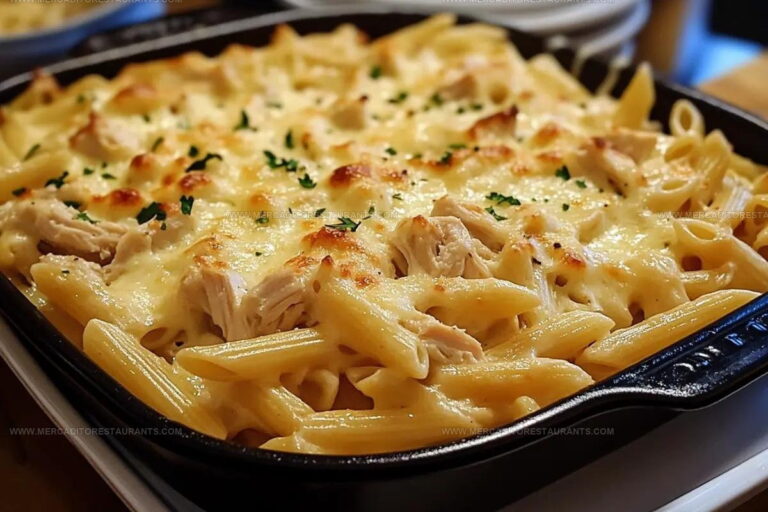 Extra Cheesy Garlic Parmesan Chicken Pasta Bake Recipe