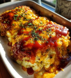 Cowboy Meatloaf Potato Casserole Recipe