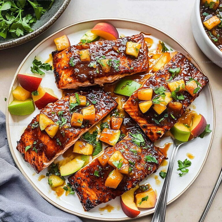 Sheet Pan Peach Barbecue Salmon Recipe