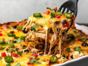 Family-Style Chicken Burrito Casserole Recipe