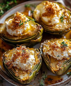 Baked Artichokes Honey Feta Recipe