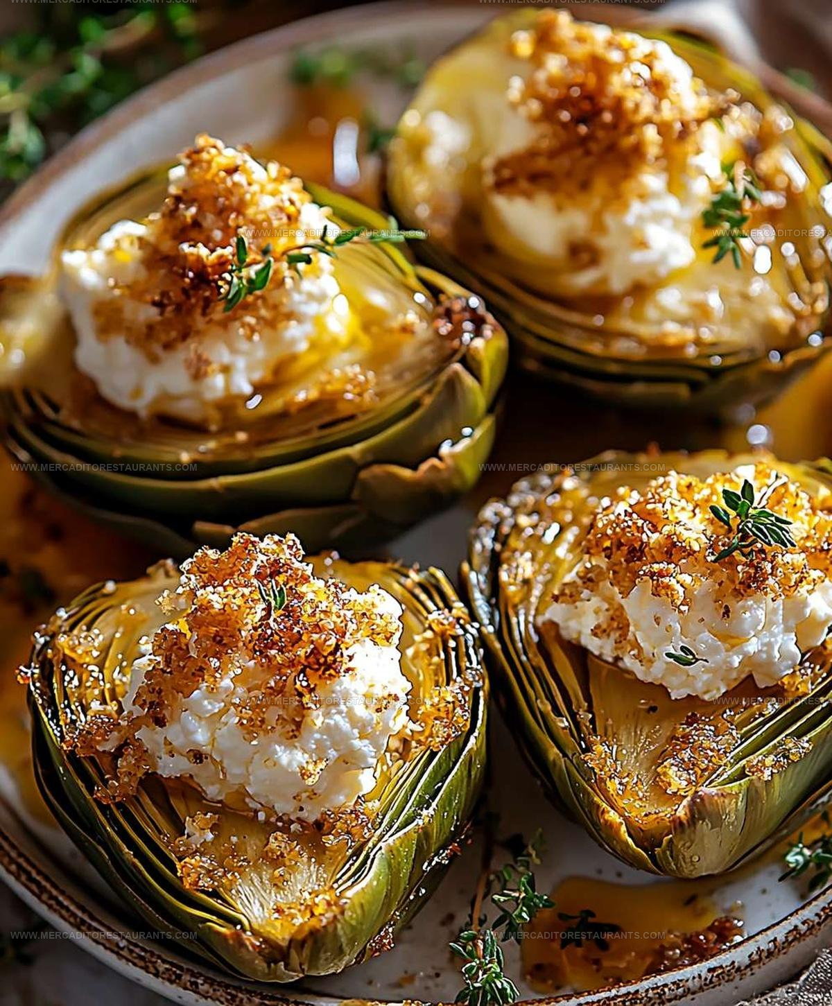 Baked Artichokes Honey Feta Recipe