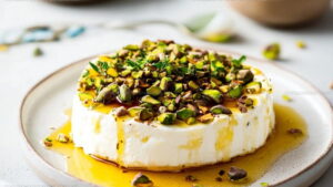 Honey Baked Ricotta with Pistachios Recipe