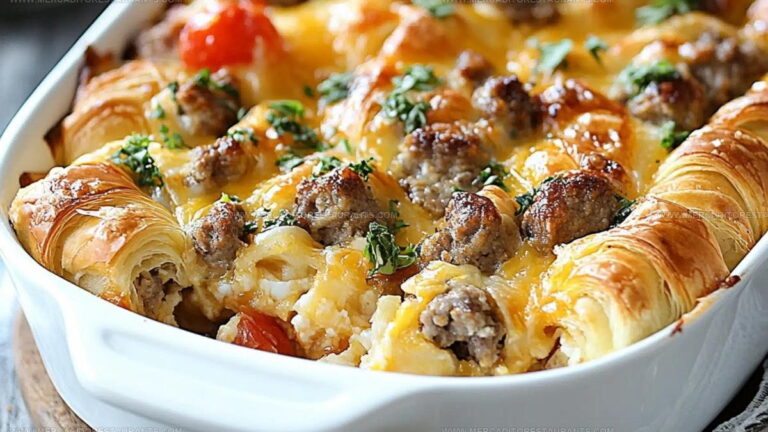 Overnight Croissant Breakfast Casserole Recipe