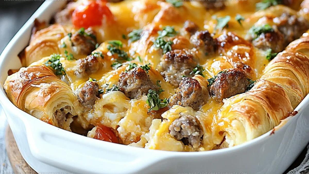 Overnight Croissant Breakfast Casserole Recipe
