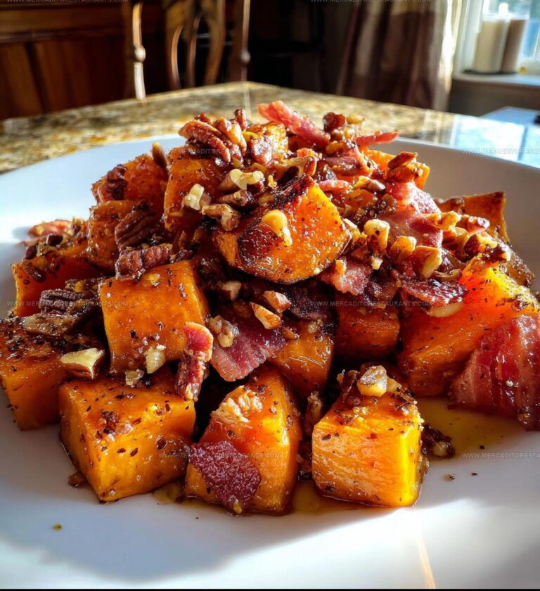 Roasted Sweet Potatoes With Candied Bacon Recipe