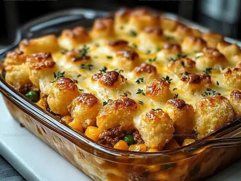 Easy Weeknight Shepherds Pie Tater Tot Casserole Recipe