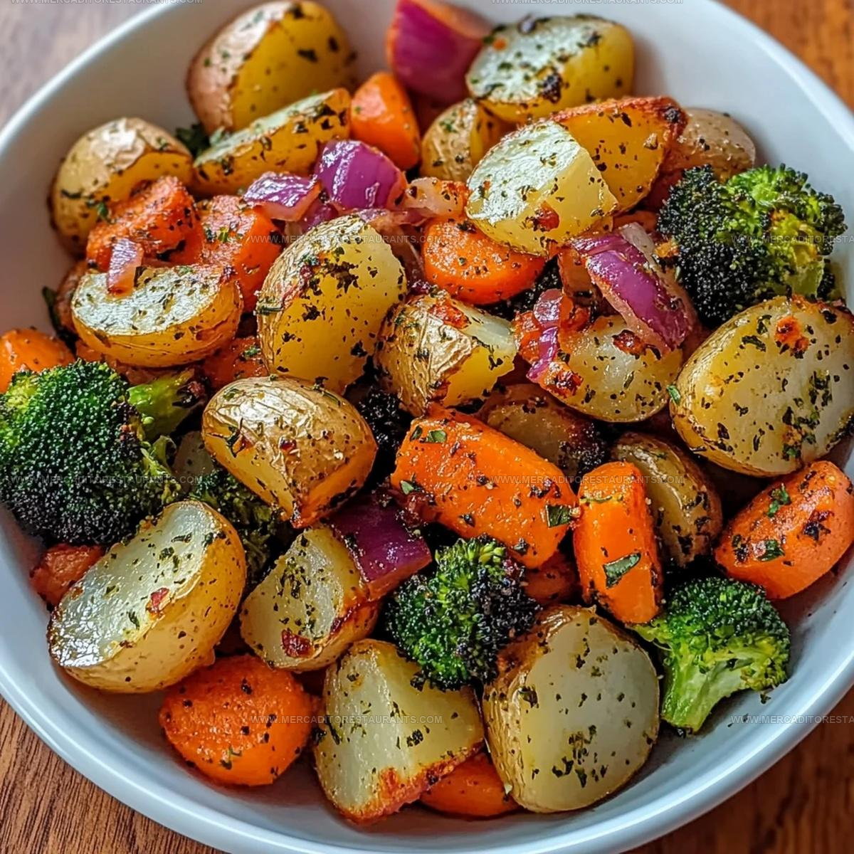 Herb-Forward Garlic Vegetable Potato Roast Recipe
