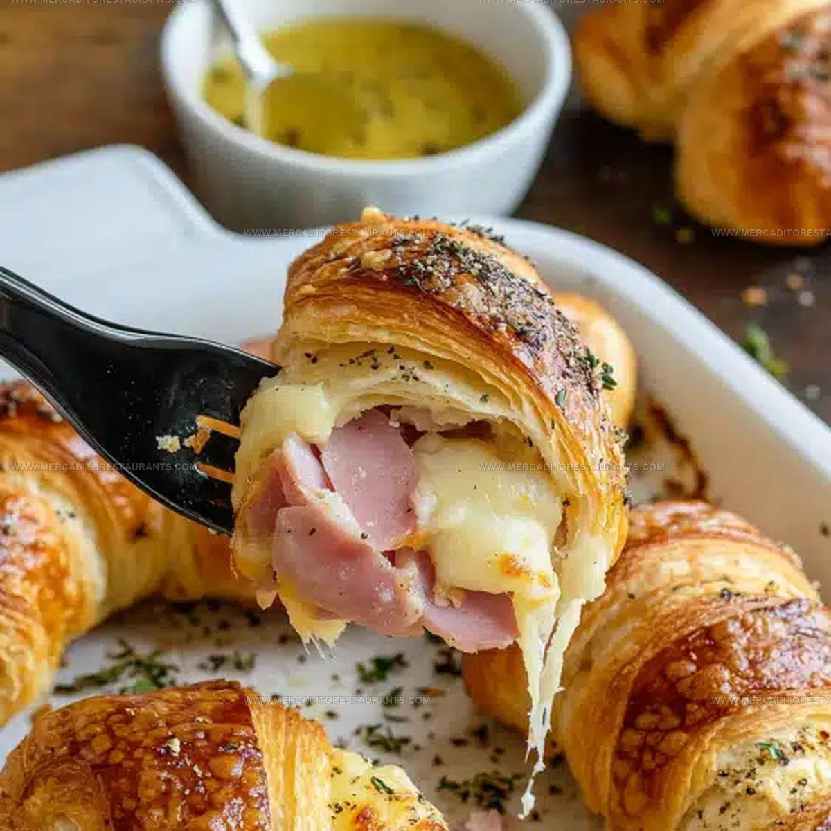 Baked Ham Cheese Croissants Recipe