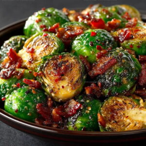 Maple Roasted Brussels Sprouts With Bacon Recipe