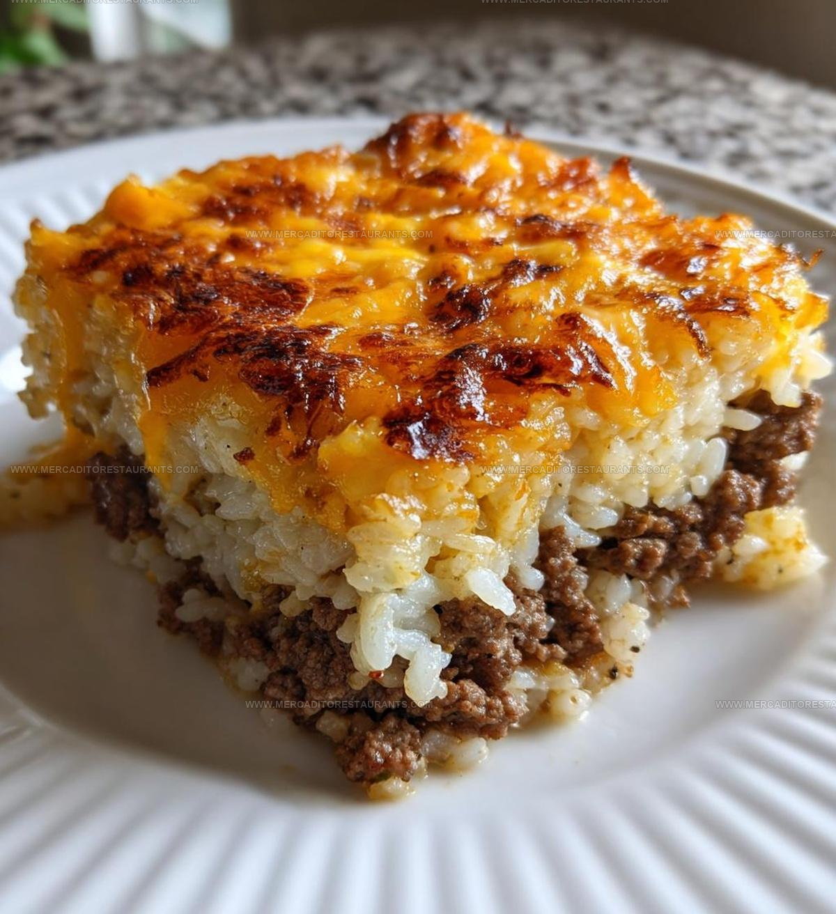 French Onion Ground Beef Rice Casserole Recipe