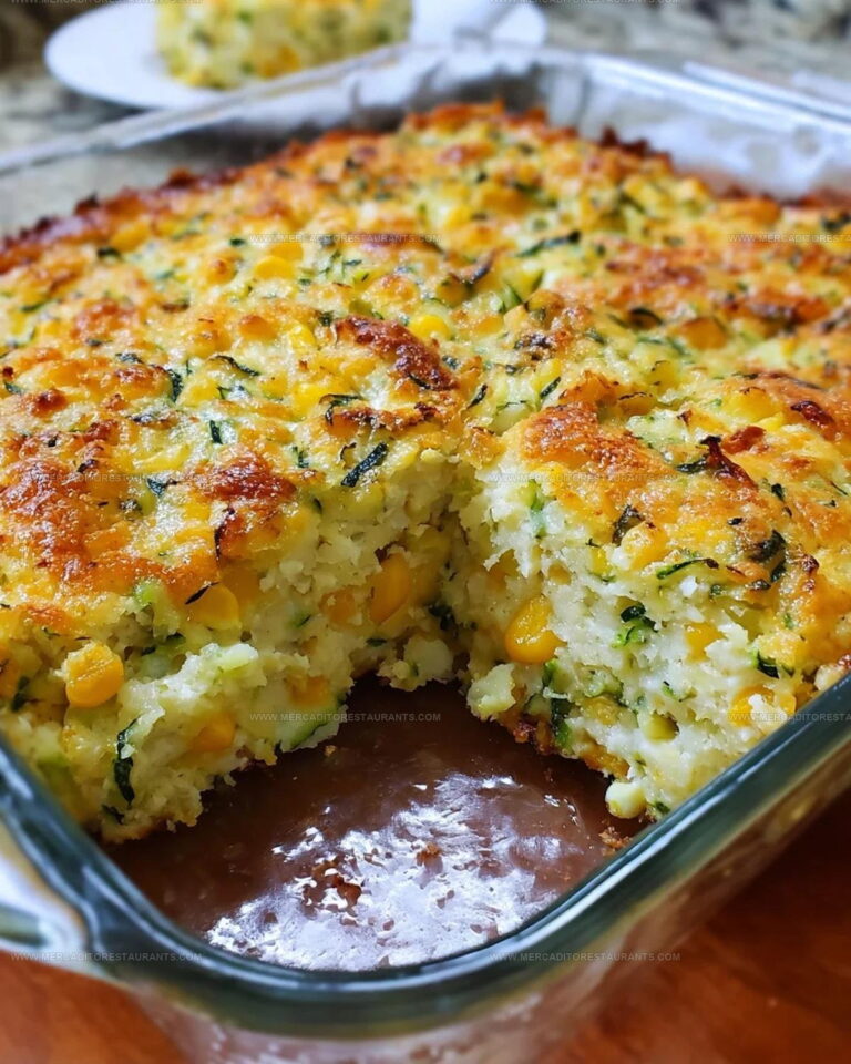 Cheesy Zucchini Cornbread Casserole Recipe