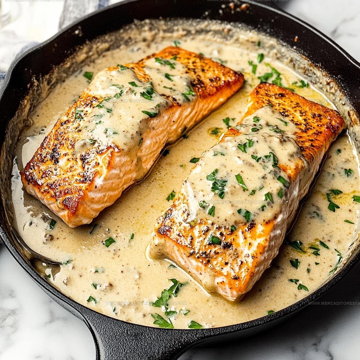 Garlic Herb Baked Boursin Salmon Recipe
