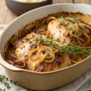 Onion-Rich French Onion Chicken Bake Recipe