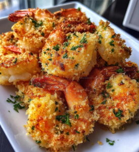 Crispy Crusted Baked Garlic Parmesan Shrimp Recipe