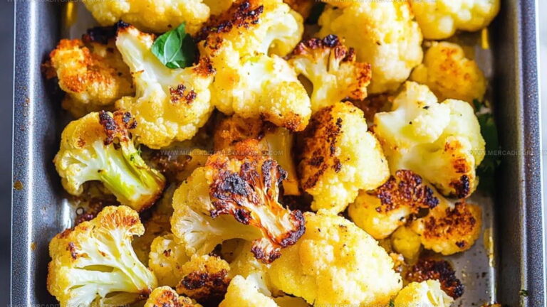 Sheet Pan Lemon Garlic Roasted Cauliflower Recipe