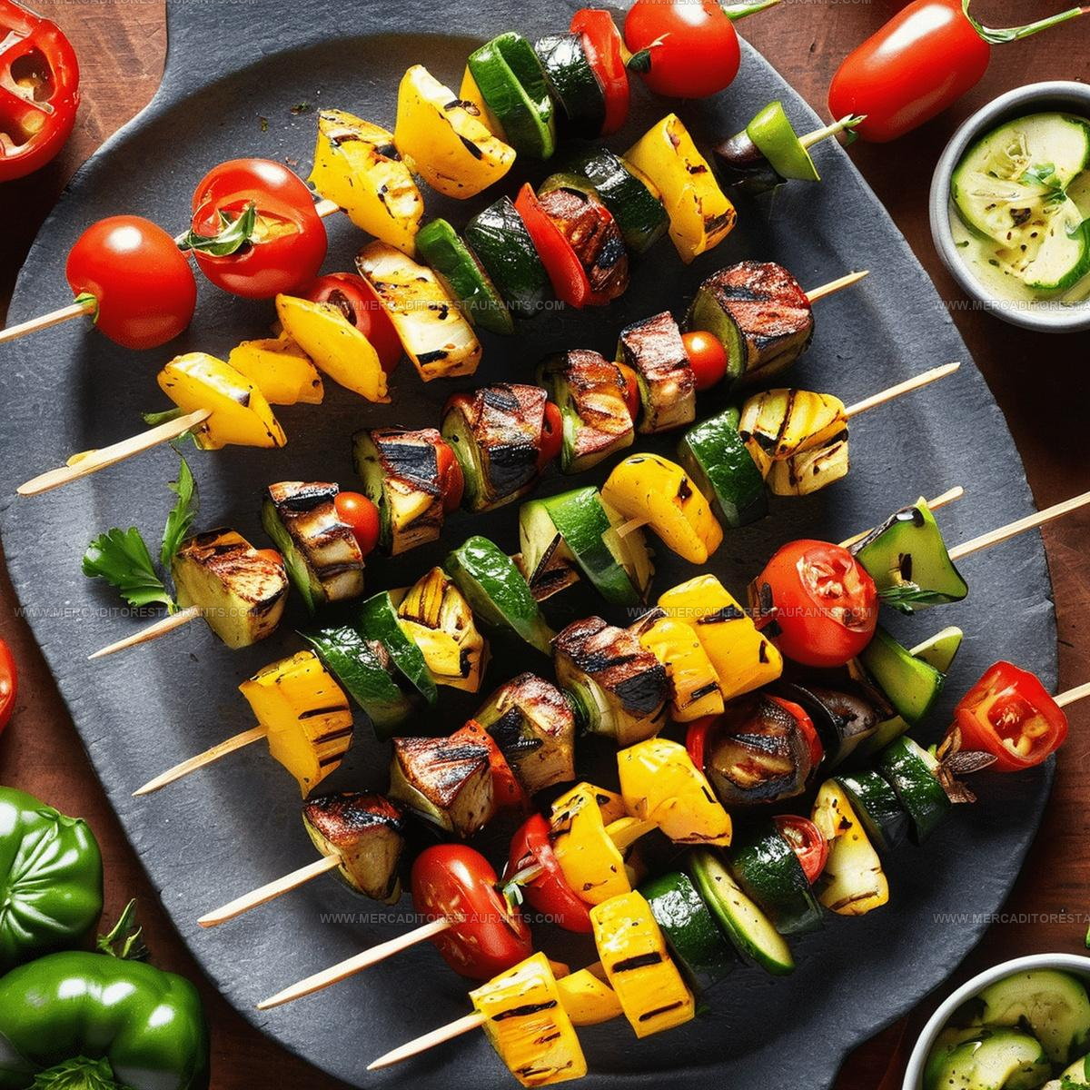 Glazed Baked Veggie Kabobs Recipe