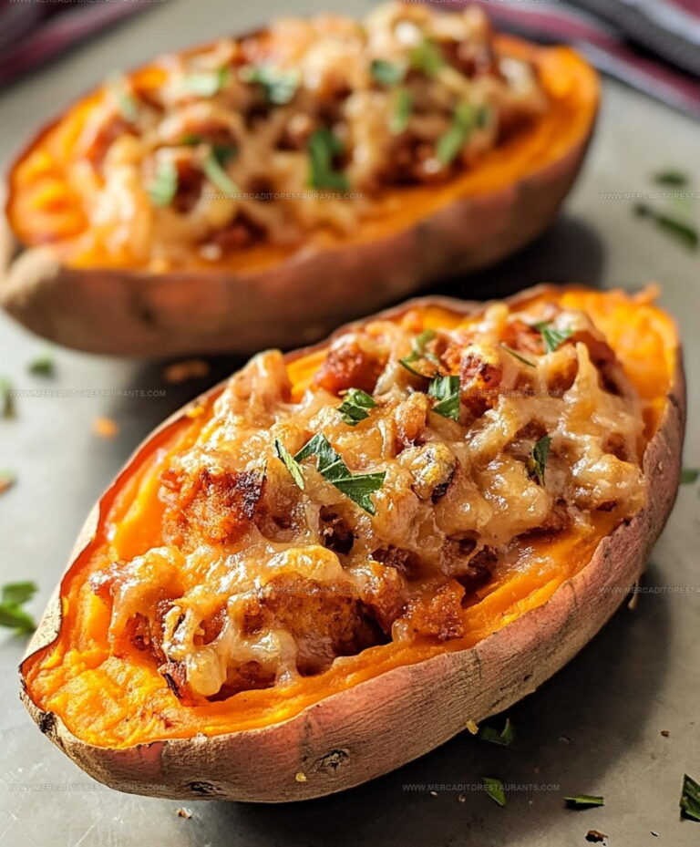 Cinnamon Spiced Twice Baked Sweet Potatoes Recipe