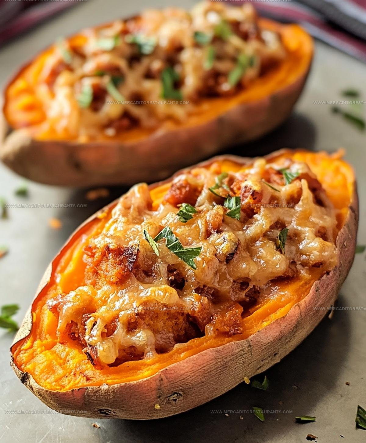 Cinnamon Spiced Twice Baked Sweet Potatoes Recipe