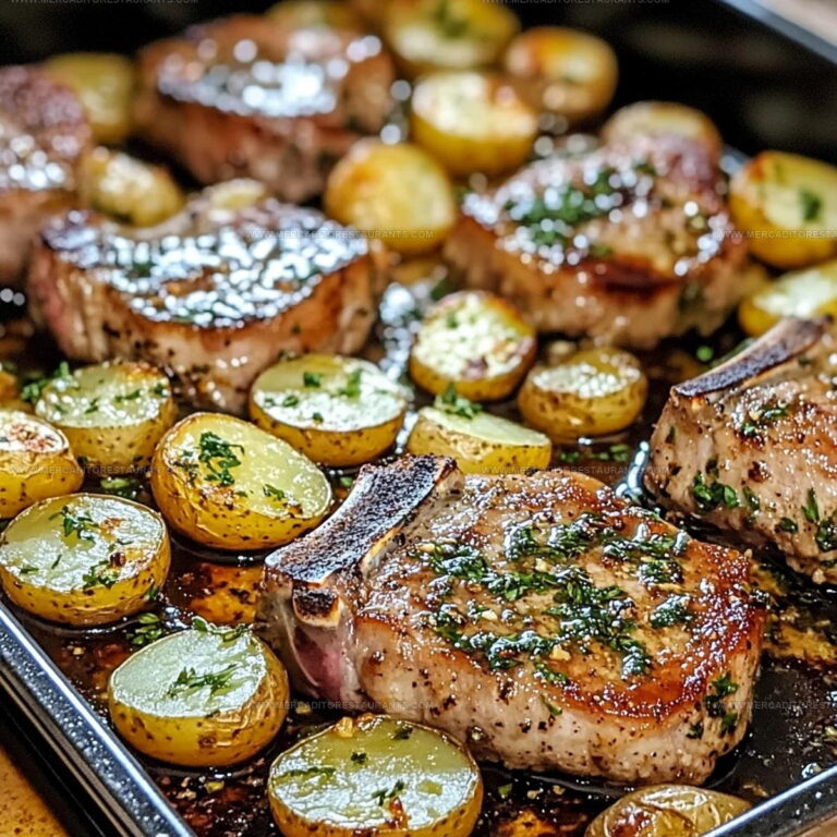 Weeknight Sheet-Pan Pork Chop Potato Dinner Recipe