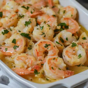Crispy-Topped Creamy Shrimp Scampi Pasta Bake Recipe