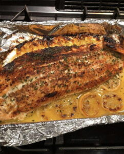 Foil-Baked Salmon with Pesto and Tomatoes Recipe