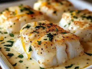 Coconut Lemon Cream Baked Cod Recipe