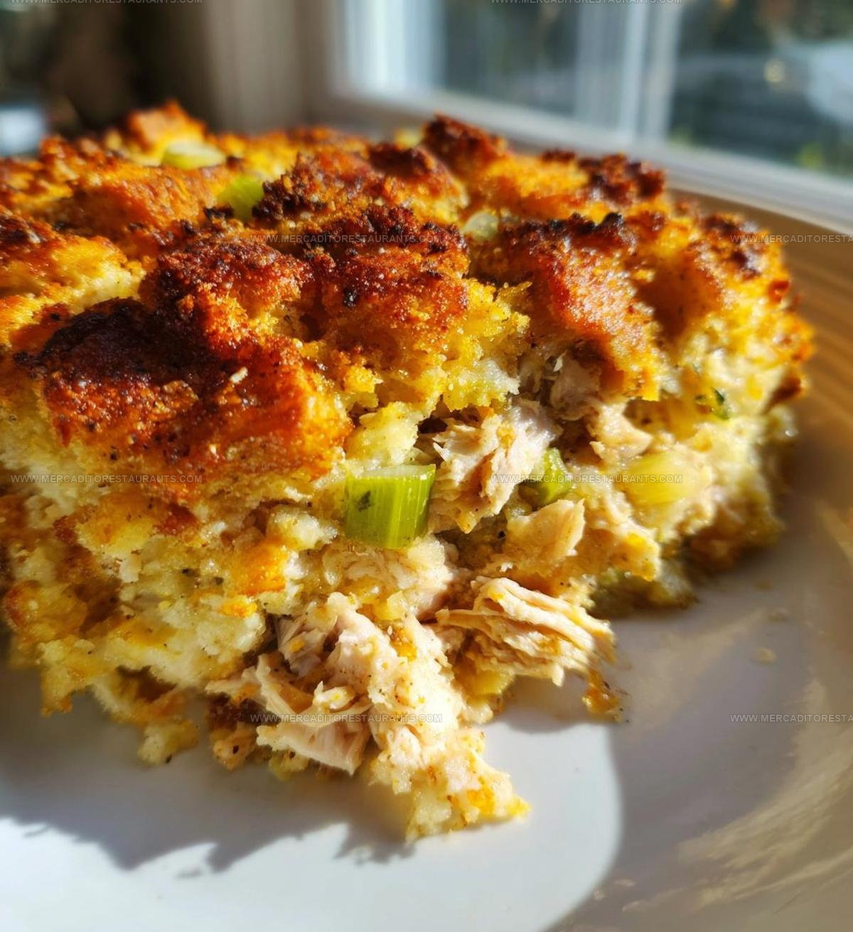 Family Style Chicken Dressing Casserole Recipe
