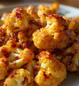 Sticky Sweet Spicy Baked Cauliflower Recipe
