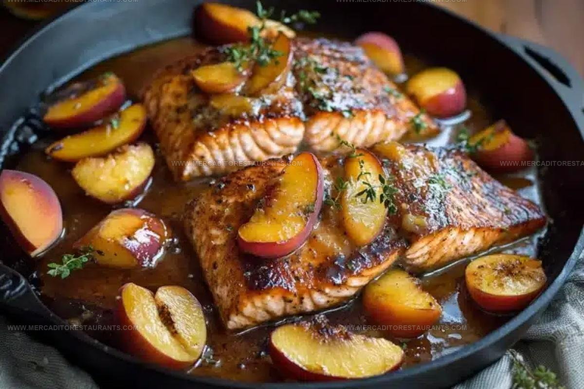 Roasted Peach Glazed Salmon Recipe