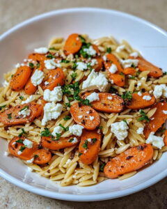 Spiced Orzo With Roasted Carrots And Feta Recipe