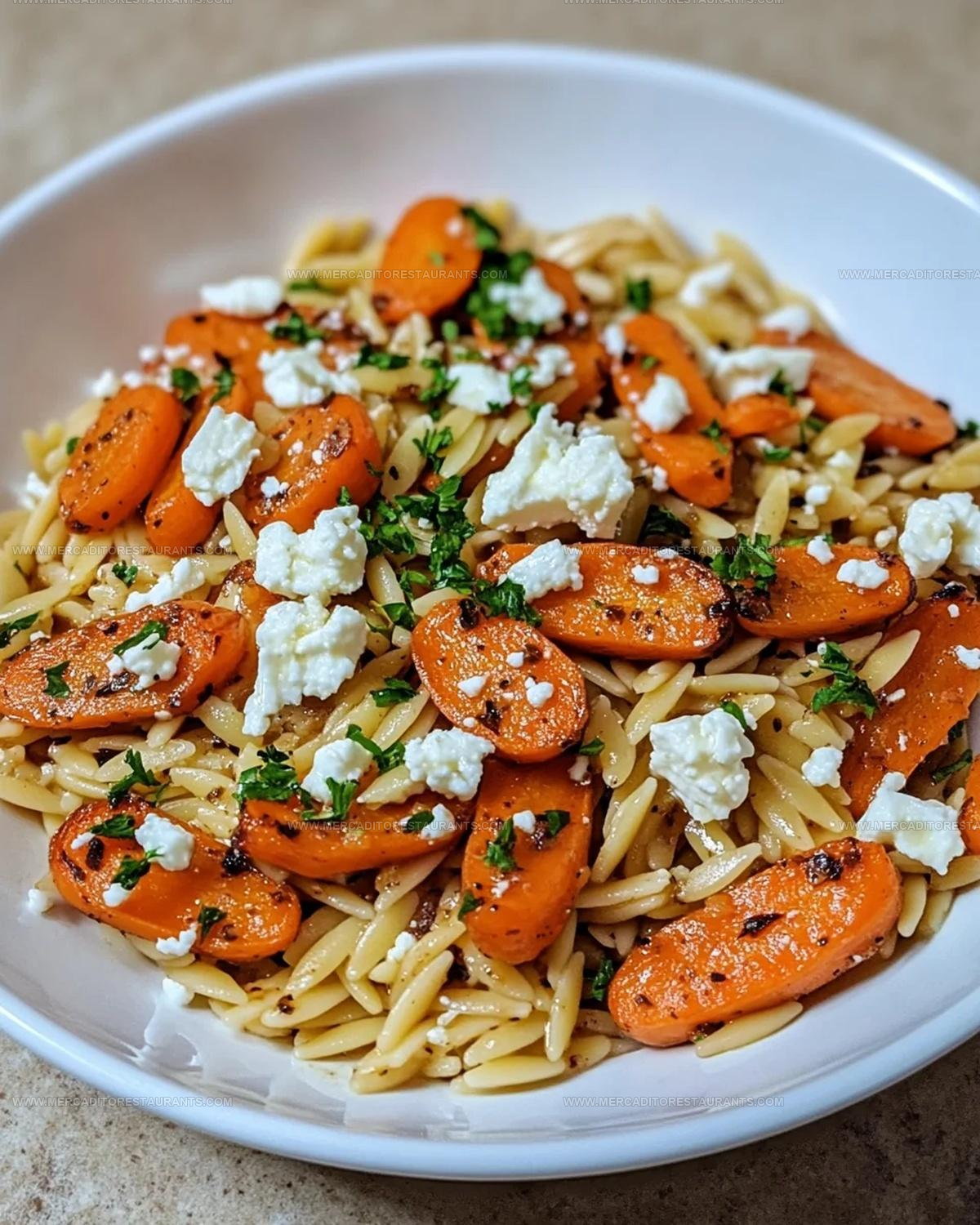 Spiced Orzo With Roasted Carrots And Feta Recipe