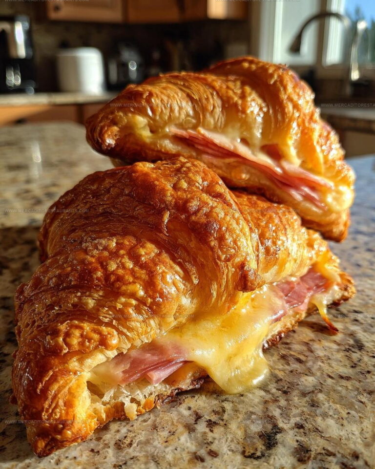 Brunch-Style Baked Ham Cheese Croissants Recipe