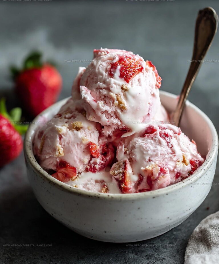 Roasted Strawberry Shortcake Ice Cream Recipe