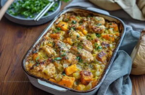 Rustic Chicken, Leek, and Butternut Squash Bake Recipe