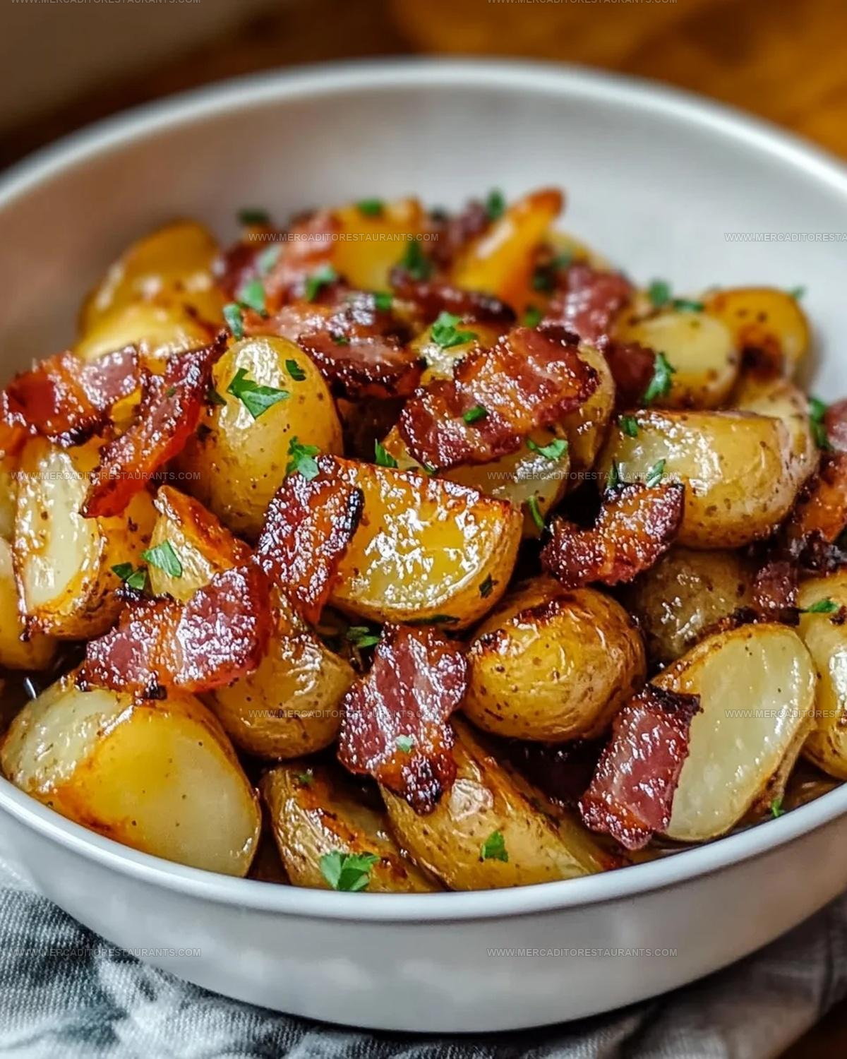 Sweet-Savory Bacon Honey Potatoes Recipe