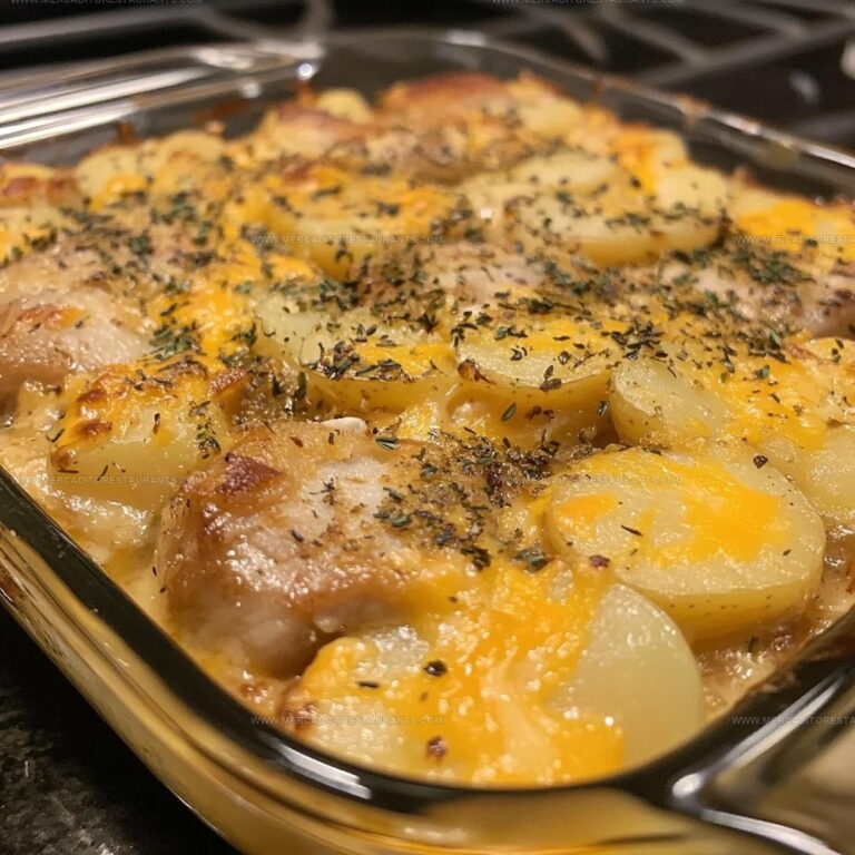 Hearty Smothered Pork Chop Potato Casserole Recipe