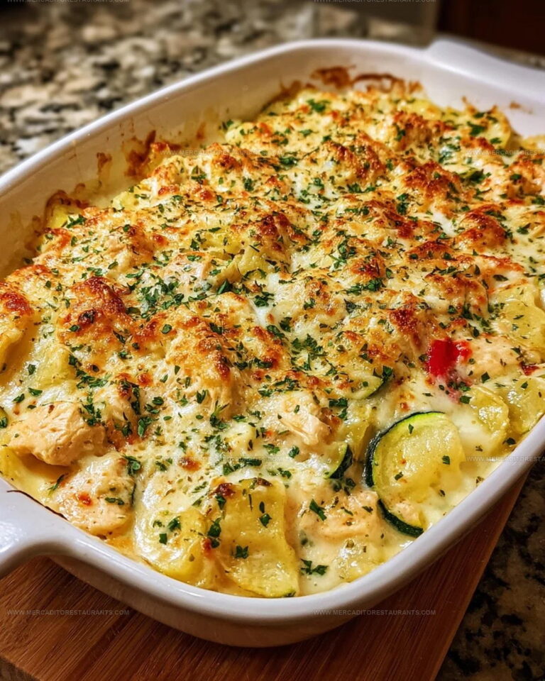 Breadcrumb-Crust Chicken Zucchini Casserole Recipe