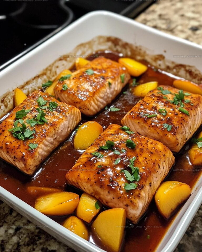 Bourbon-Glazed Peach Salmon Recipe