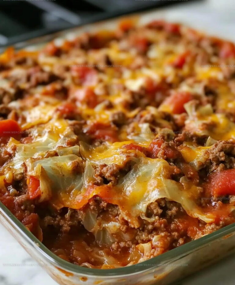 Caraway-Seasoned Cabbage Beef Bake Recipe